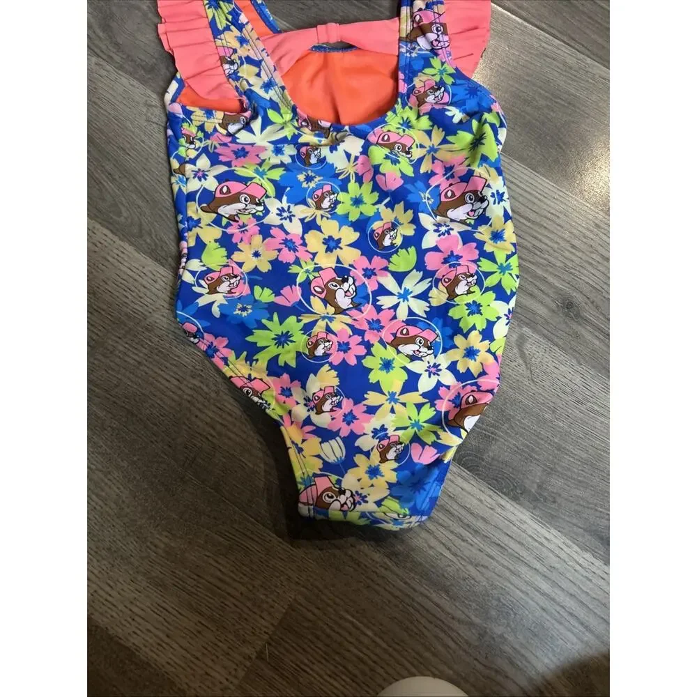 Buc-ee’s 2T Floral One Piece Girls Swim Suit